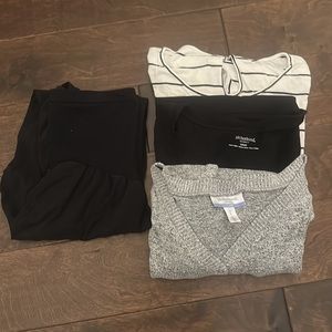 Motherhood Black and Gray Tops Collection